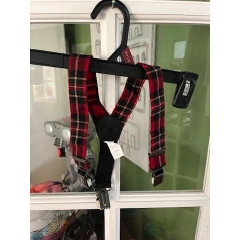 Janie and Jack Plaid Suspenders Size 12-24 Months